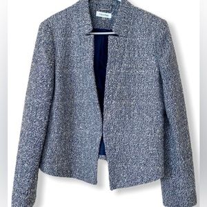 Calvin Klein ladies navy boucle jacket